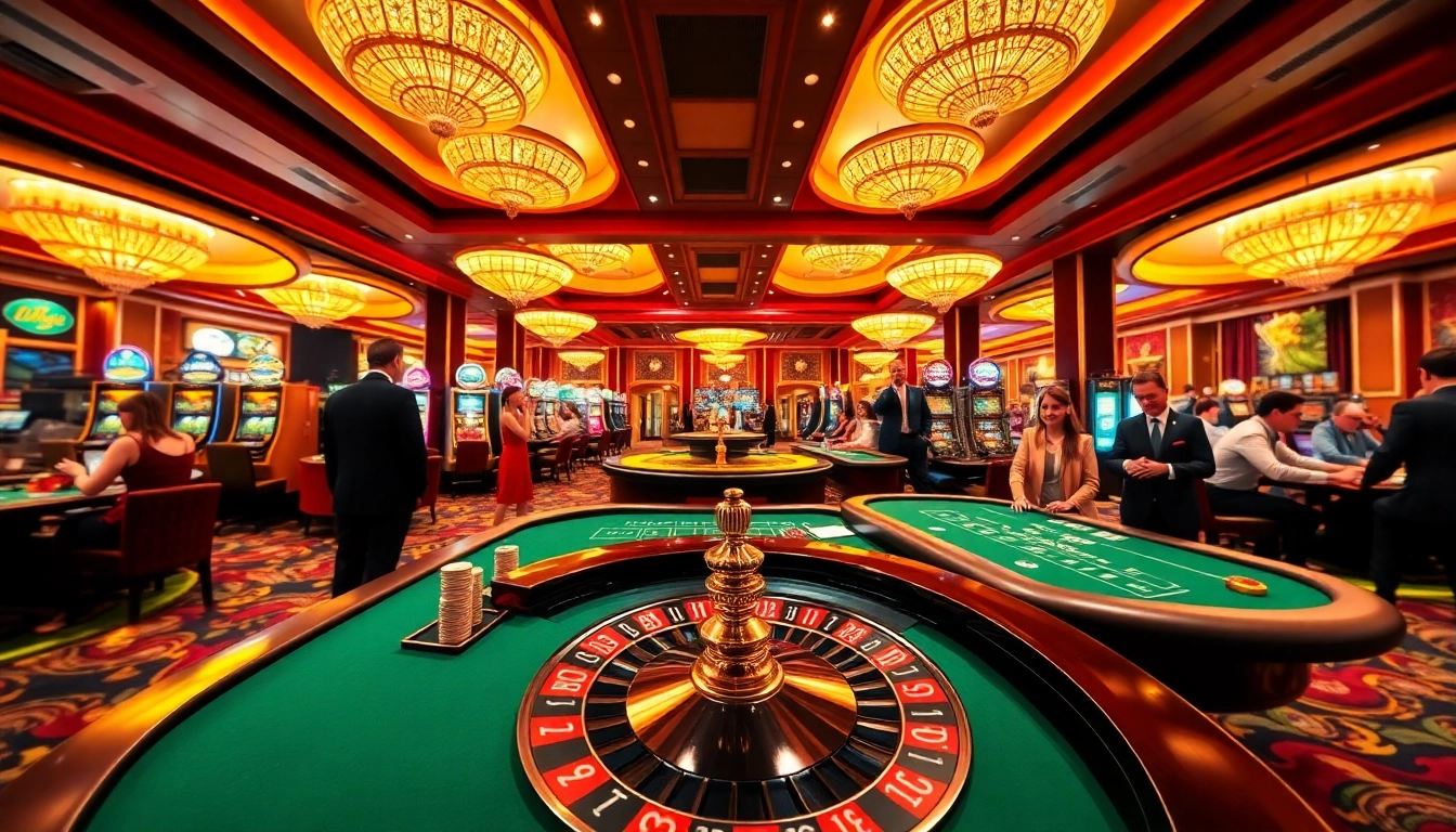 Experience the excitement of gambling at 888b with vibrant casino tables and players in action.