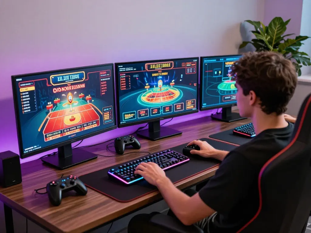 32win con strategy session with player focused on online gaming, highlighting advanced gameplay and bankroll management.