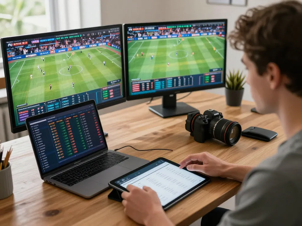 Experience the dynamic atmosphere of thể thao mb66 betting on a laptop with real-time odds and user interaction.
