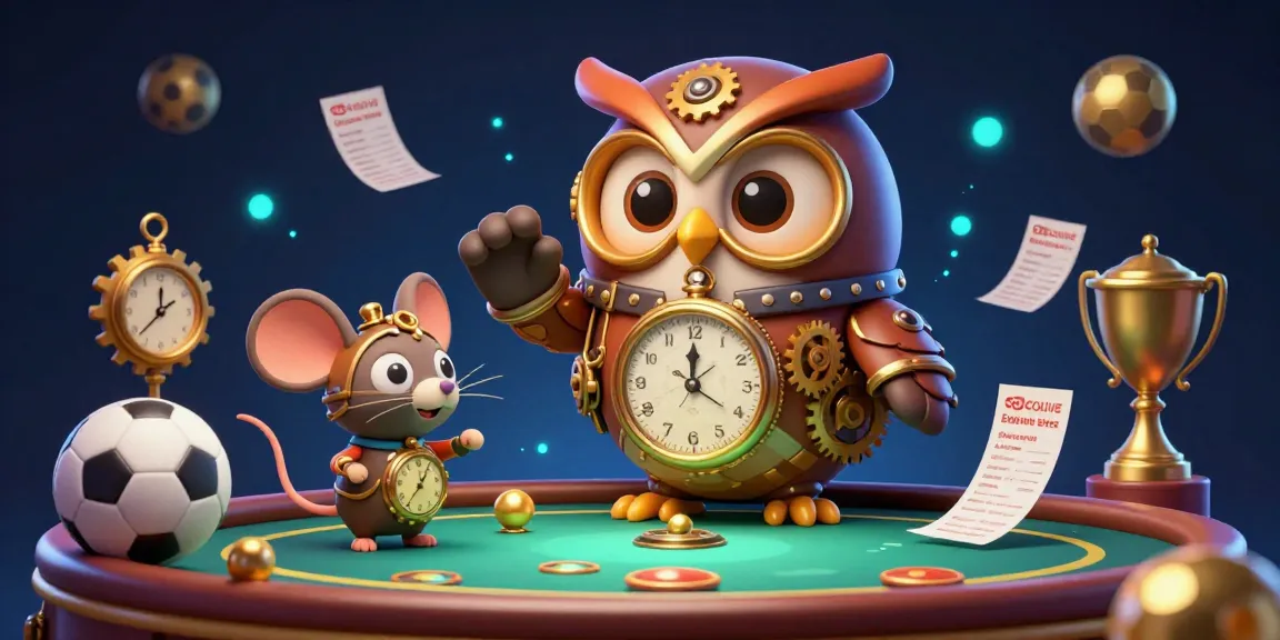 Socolive showcases a vibrant sports betting scene with a time-traveler owl and clockwork mouse enjoying live streaming football.