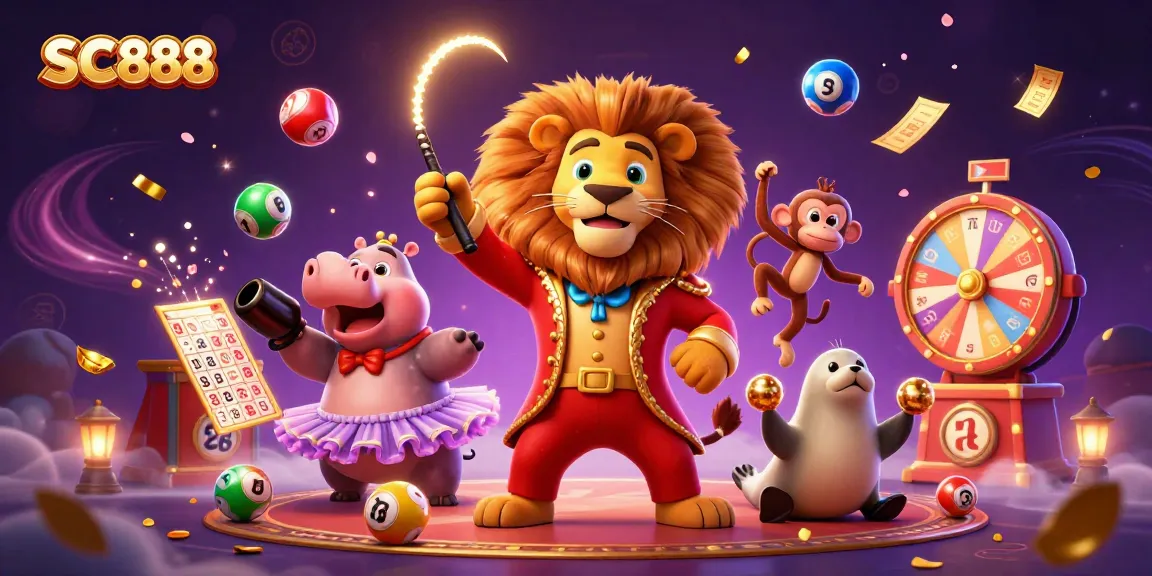 Join the excitement at SC888 with colorful lottery balls and dynamic casino elements.