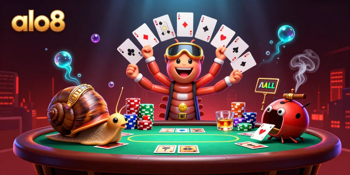 Play thrilling games at alo8 casino with a millipede dealer and high-roller snail.