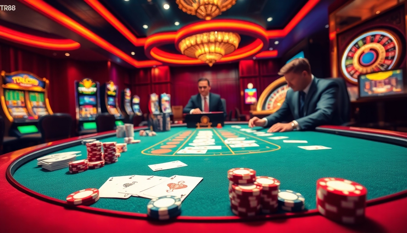 Experience the thrill of poker games at tr88 com with luxurious casino vibes and excitement.