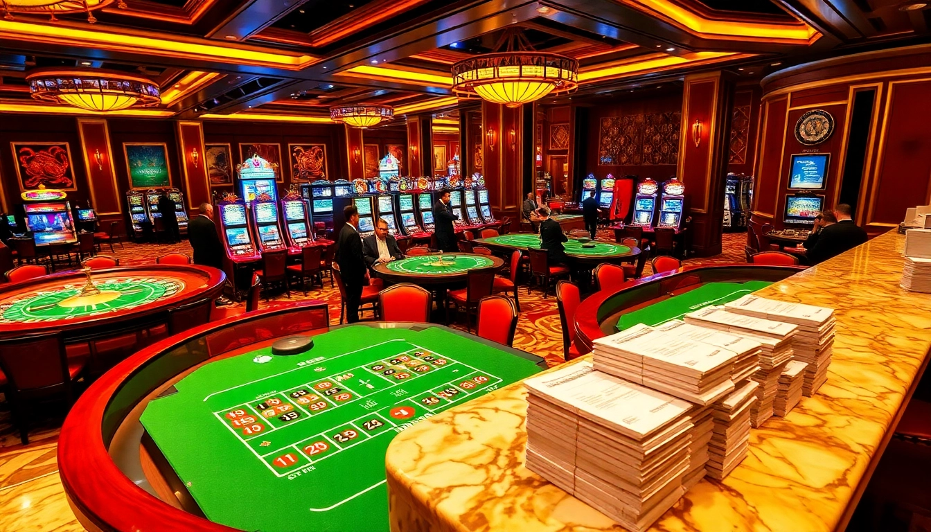 Engaging scene of players enjoying various games at xx88 kjc casino.