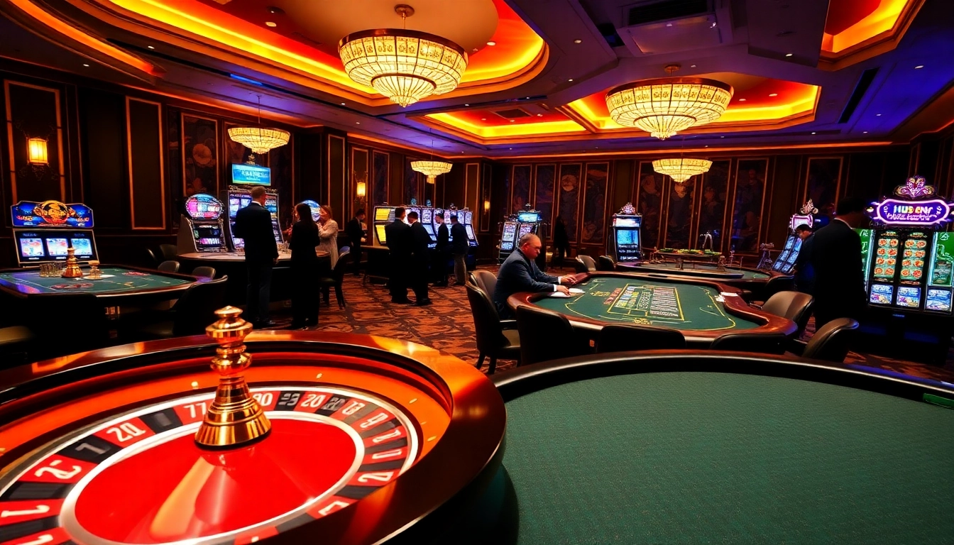 Experience the thrill of HU88 with vibrant casino tables and an exciting atmosphere.