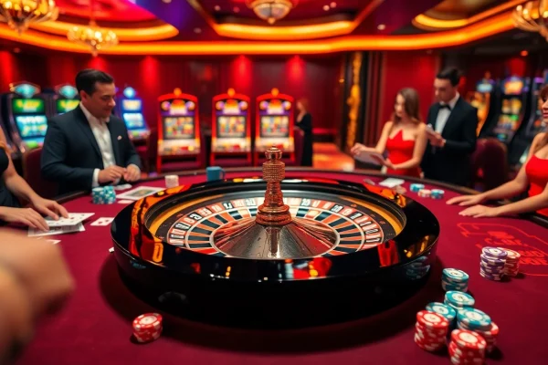 Experience high-stakes excitement at https://rr88a.us.com/ with vibrant casino elements like roulette and poker chips.