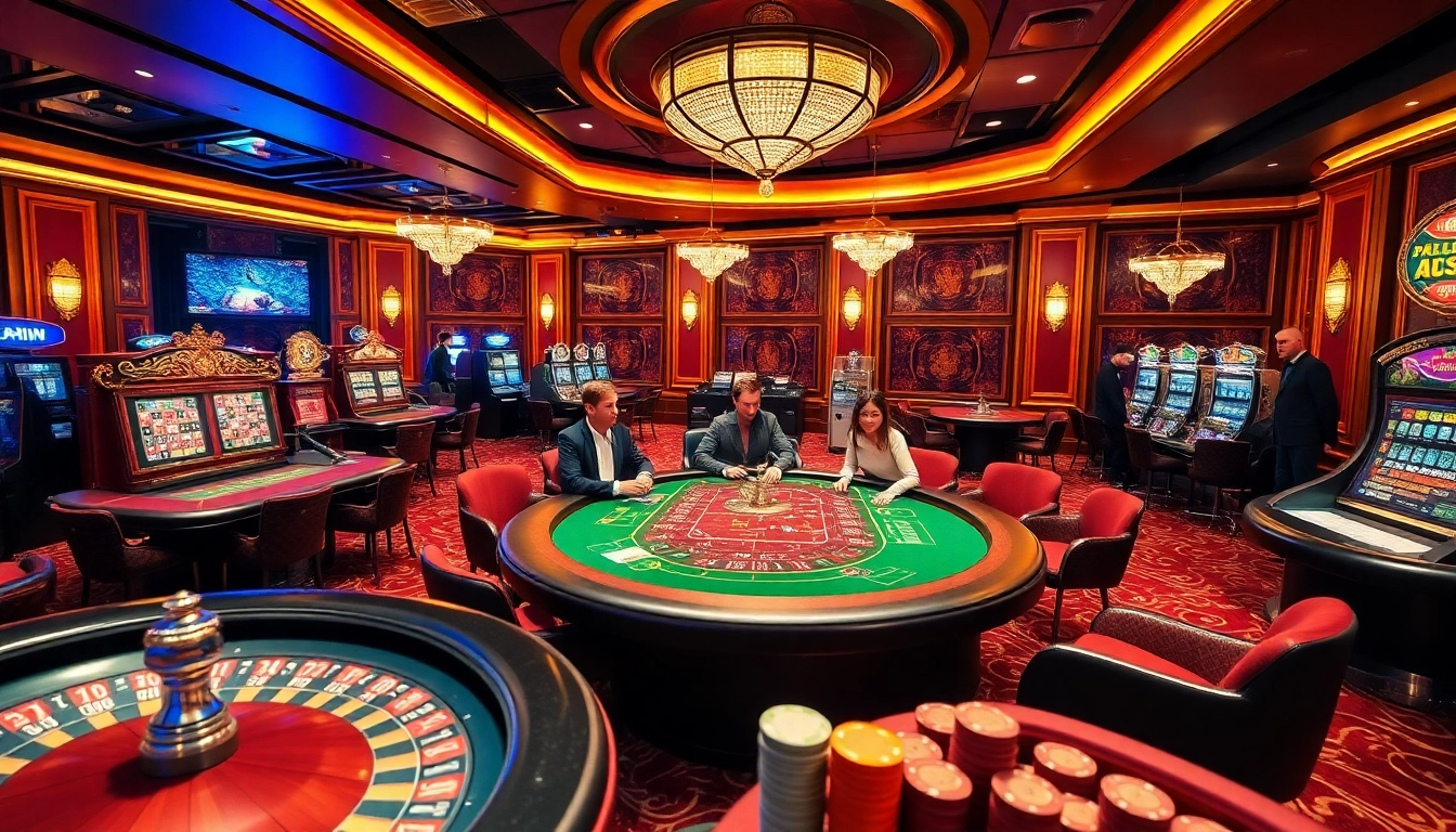 Experience high-stakes gaming featuring s666hn.com, with poker players and vibrant casino elements.