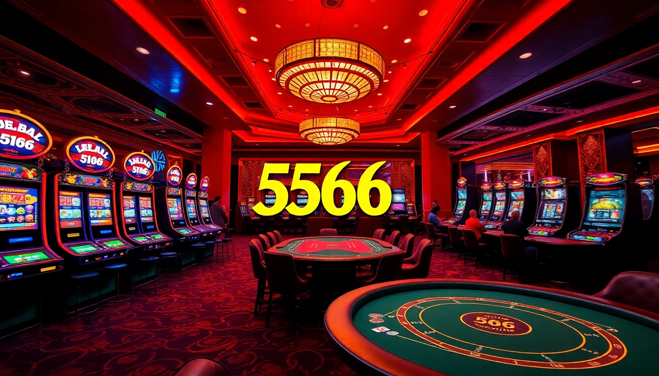 Engaging scene at 566 online casino showcasing excitement and luxury in gaming.