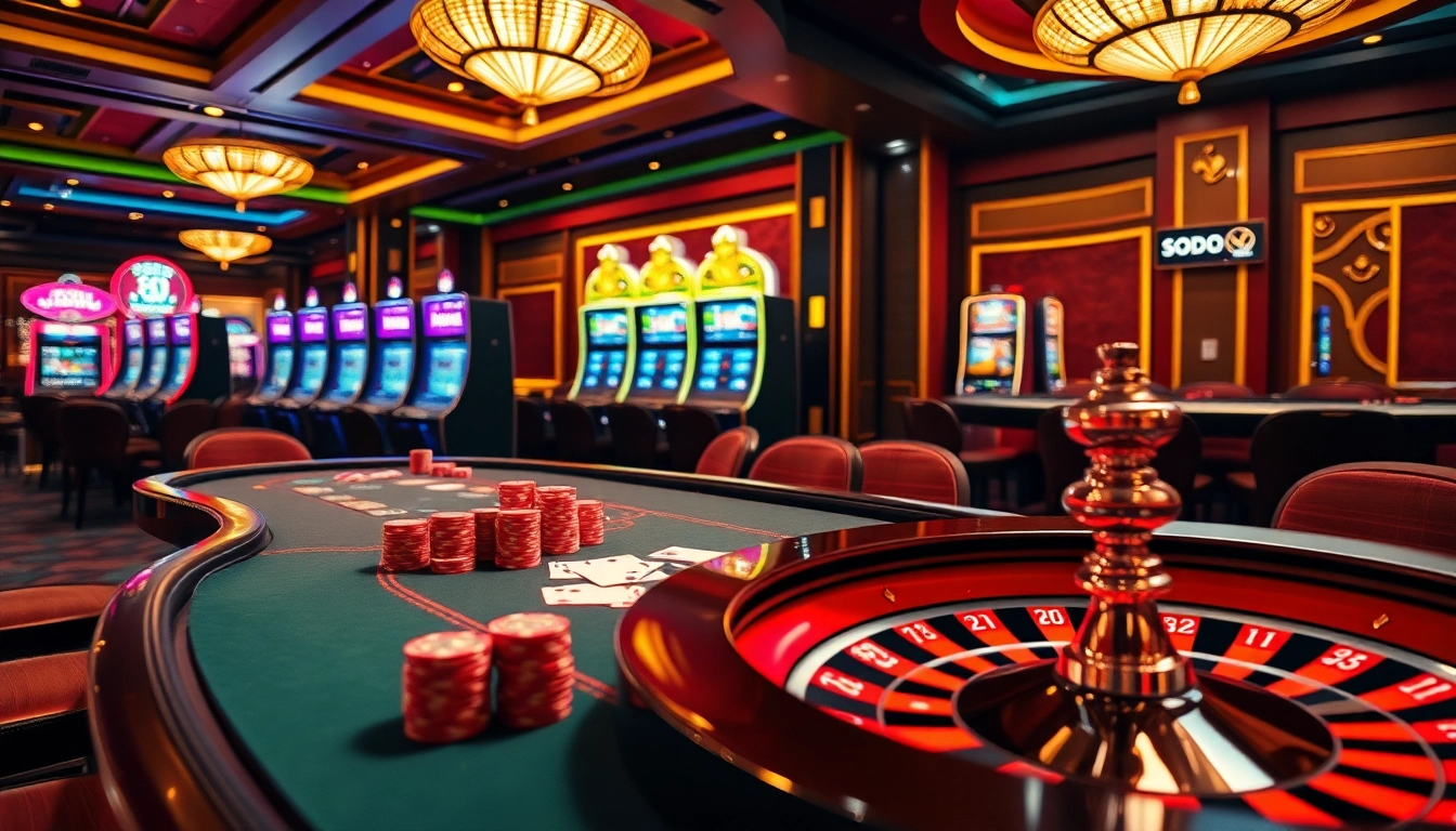 SODO Casino features thrilling poker and roulette action in a luxurious gambling atmosphere.