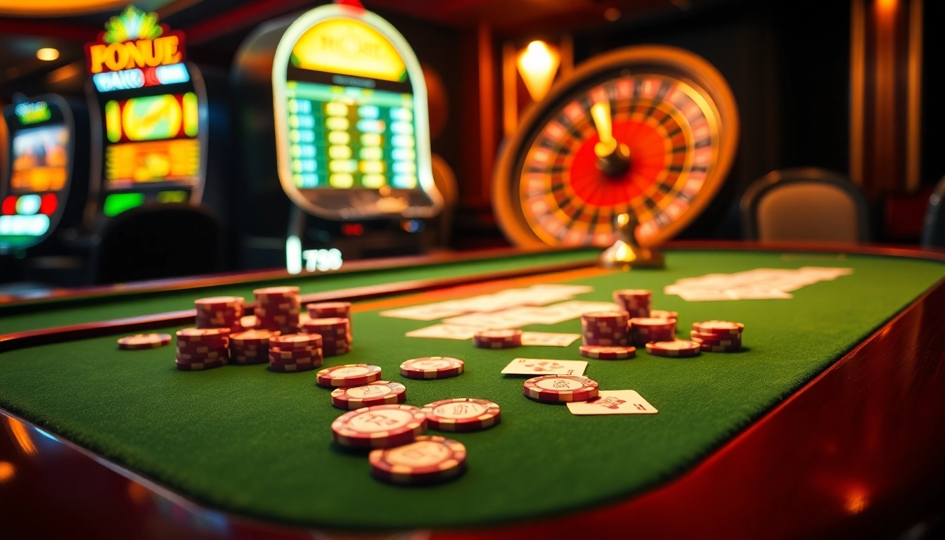 High-stakes poker action at F168 casino table with vibrant chips and cards.