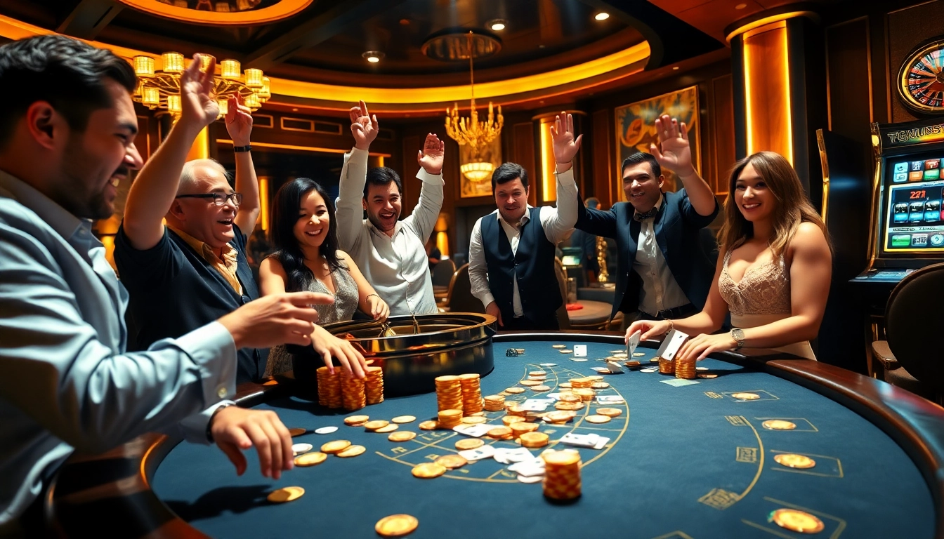 Experience a thrilling gambling moment at 888now with lively players at a blackjack table.